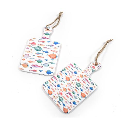 Mercury Sottopentola Tagliere con laccetto Ceramica (15x25cm) MARE Assortito 25712