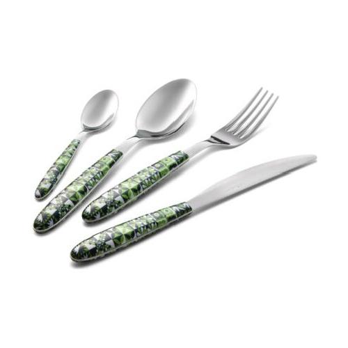 Eme Set posate tavola 24 pz Inox VERO Verde P13BVRIC 36