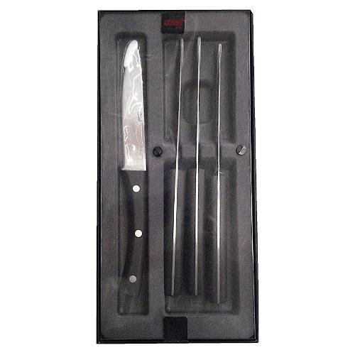 Abert Set coltelli bistecca Inox 4 pz ANGUS Nero LAN290455R