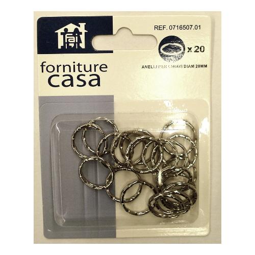 Oreca Porta chiavi Anelli 20 Pz 0716507 01