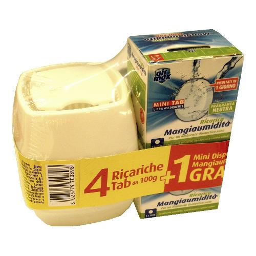 Airmax Assorbiumidità kit contenitore Mini Bianco 4 tab 100 gr incluse Inodore D7001143