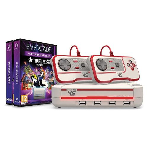 Console videogioco EVERCADE Vs Premium 2 Controller + 2 Cartucce White e  Red 1068217