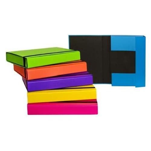 Scatto Cartella progetti con elastico A4 Fluo Assortito (24x3,5x35 cm) 558