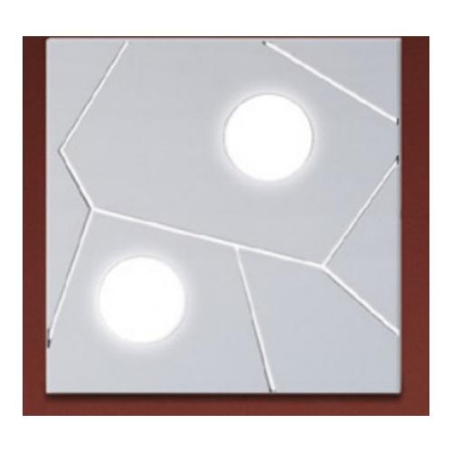 Lampadari Cattaneo Plafoniera STREET White (30x3x30cm) 873 30 PA 2 luci - GX53 - Max 18W