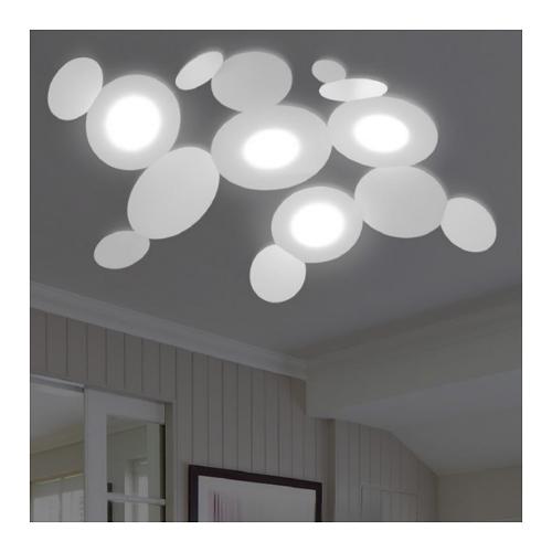 Lampadari Cattaneo Plafoniera MICKEY White (75x13x53cm) 861 4 PA 4 luci - GX53 - Max 36W