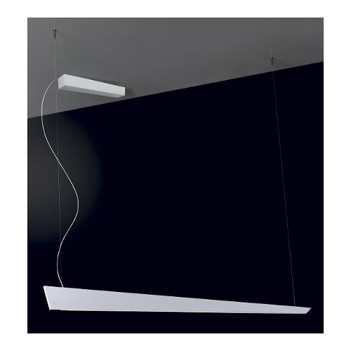 Lampadari Cattaneo Sospensione KATANA White (100x15x200cm) 870 100 S 4 luci - LED - Max 25W
