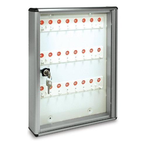 Alubox Bacheca chiavi 24 Ganci Argento metallizzato (30x5x40 cm) 23BCN24AM