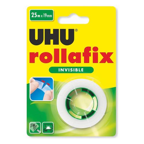 Nastro adesivo Invisibile 1,9cm x 25m ROLLAFIX Trasparente 7001160