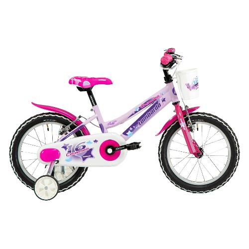 Cicli Lombardo Bicicletta Mountain Bike 16" YOUNG CREMONA Lilla e Fucsia lucido DY16S4