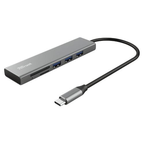 Trust HUB 2 in 1 HALYX Usb C Grey 24191