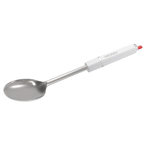Pedrini Cucchiaione Inox (35x7cm) LILLO STILE Cromo e Bianco 0754