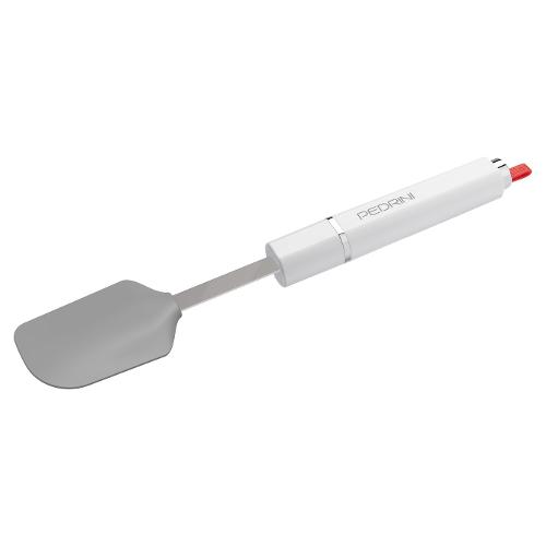 Pedrini Spatola cucina leccapentola Silicone (30x4,5cm) LILLO STILE Grigio e Bianco 0780