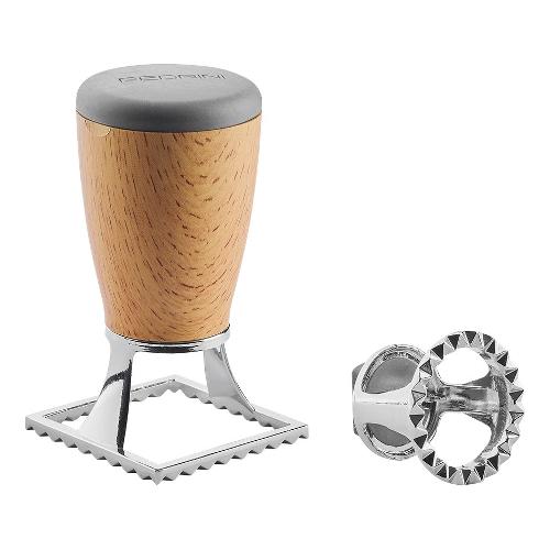 Pedrini Taglia pasta ravioli quadro e fiore LILLO GADGET Naturale e Cromo 04GD251