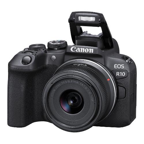 Canon Fotocamera mirrorless 24,2Mpx APS C EOS R10 Kit Rf S 18 45mm F4.5. 6.3 Is Stm Black 5331C010