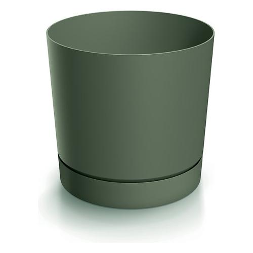 Prosperplast Vaso piante cilindro Con Sottovaso Integrato TUBO P verde pino (23,9x23,1 cm) DPOP240 2411U