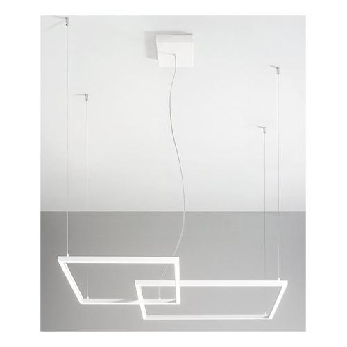 Perenz Sospensione CROSS Bianco opaco (96x48x150cm) 10S46593 B LN 1 luce - LED - Max 64W