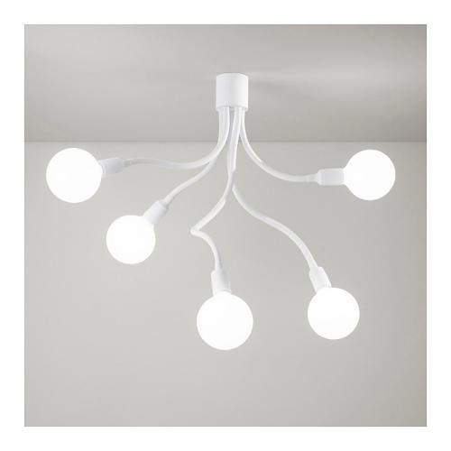 Perenz Sospensione BULBO Bianco opaco (39x81cm) 10S46680 B 5 luci - E27 - Max 300W