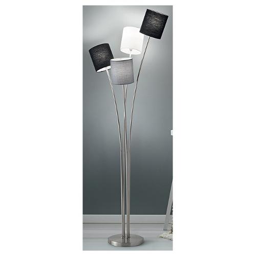 Perenz Lampada da terra JOKE Cromo, Grigio, Nero e Bianco 10S46870 CR (45x160cm) 4 luci - E14 - Max 160W