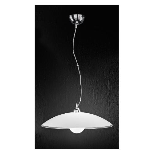 Perenz Sospensione SKIRT Bianco e Cromo lucido (55x130cm) 10S46004 1 luce - E27 - Max 60W