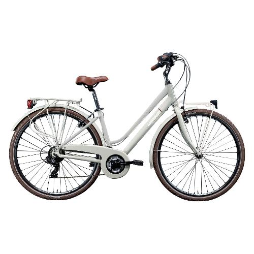 Cicli Lombardo City Bike alluminio ( 21 vel ) 28" MIRAFIORI 270 WOMAN Beige e Marrone lucido DT2806 (taglia 48 )