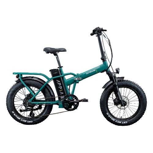 Cicli Lombardo Bici pieghevole elettrica 20" ( 48V; 13Ah 624Wh ) APPIA Verde 6026 e Grigio opaco MF2001 (taglia 44 )