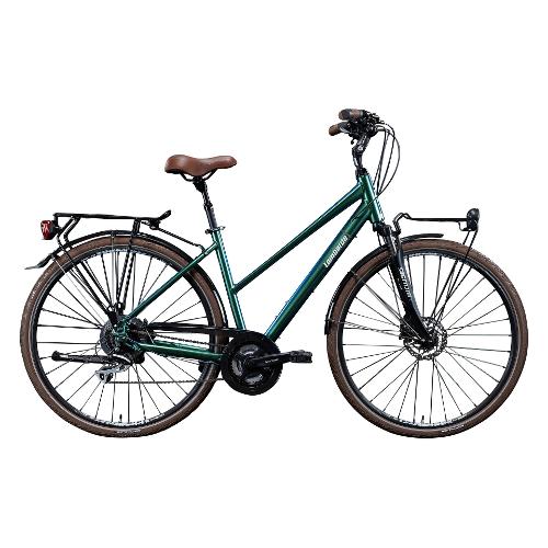 Cicli Lombardo Bici Trekking ( 24 vel ) 28" DYNAMIC MILANO AGEVOLE Alluminio Verde metallic e Marrone Tg. 48 DT2802