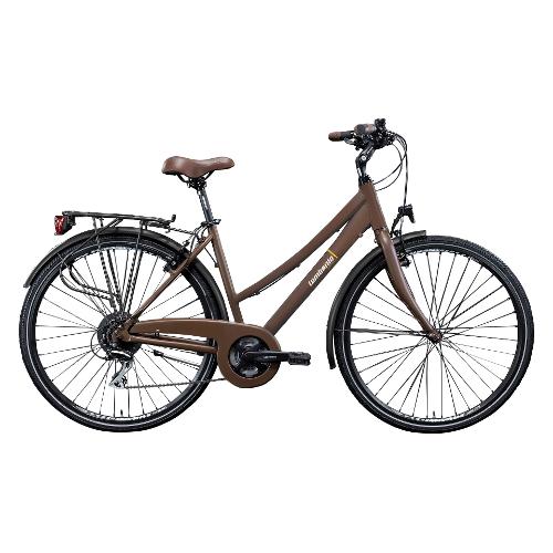 Cicli Lombardo Bici Trekking ( 8 vel ) 28" DYNAMIC TARANTO AGEVOLE Alluminio Marrone e Grigio opaco Tg. 48 DT2804