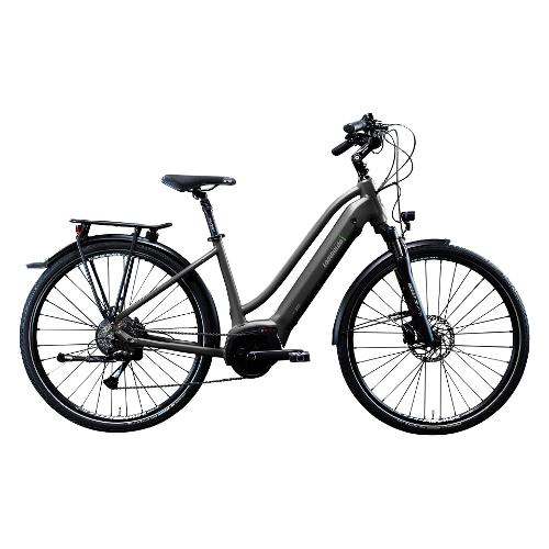Cicli Lombardo Bici Trekking elettrica 28" ( 36V; 13,4Ah 500Wh ) ROMA 9.0 AGEVOLE Grigio scuro opaco ET2807 (taglia 46 )