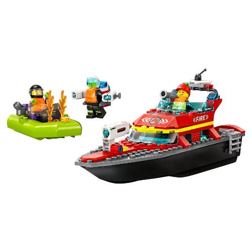 LEGO Barca di Soccorso Antincendio ( 144 pz ) CITY FIRE 5a+ 60373
