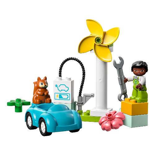 LEGO Turbina eolica e auto elettrica ( 16 pz ) DUPLO TOWN 24m+ 10985