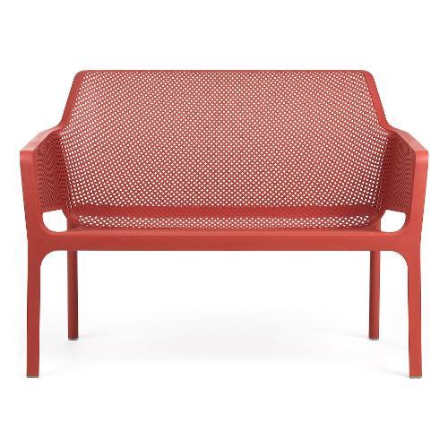 Nardi Divano polipropilene NET Bench 2 posti lineare Corallo 40338 75 000