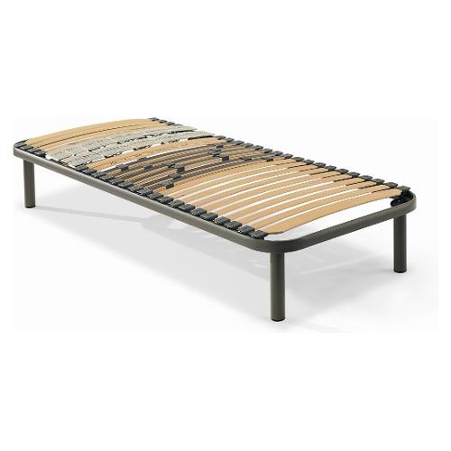 Living Design ORIZZONTE DELUXE Rete fissa una piazza Grigio quarzo (80x190cm)