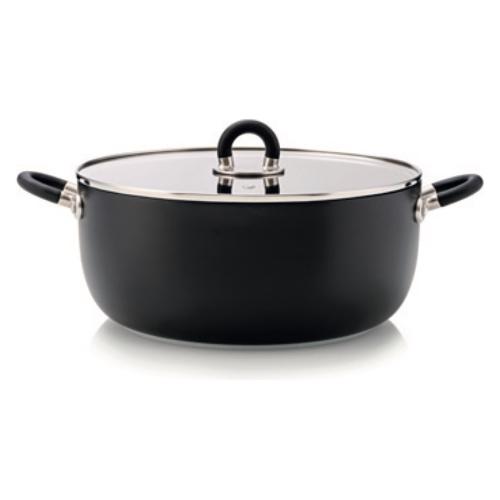 Alessi Casseruola Alluminio antiaderente (28cm) con coperchio STEN MASTERPRO Nero ABGMP3628B
