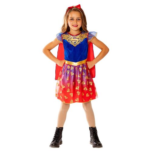 Costume carnevale SUPER HERO Supergirl De Luxe taglia 7-8 anni 301229 L