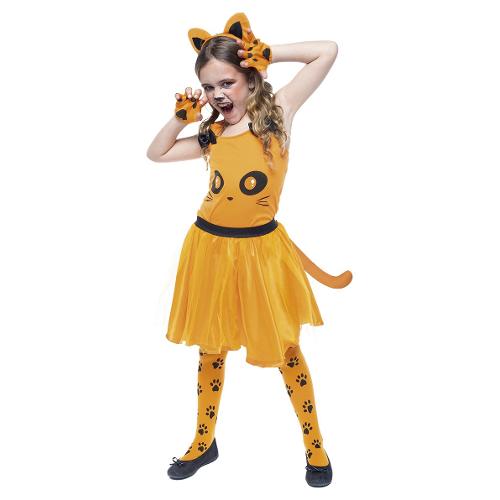 Costume carnevale ARCA DE NOE' Gattina Arancione taglia 5-7 anni S8021 M