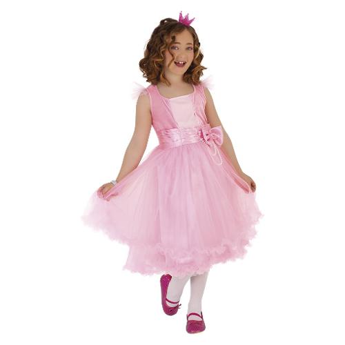 CARNEVALE COSTUME VESTITO PRINCIPESSA ROSA BAMBINA 8/10 ANNI