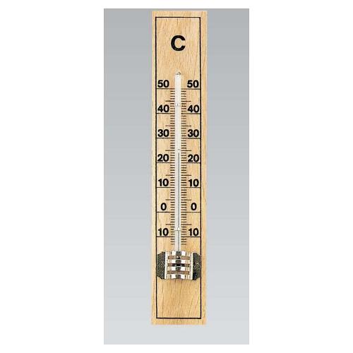 Termometro ambiente Da Parete per Interno Bianco e Mogano 3,8 x 20