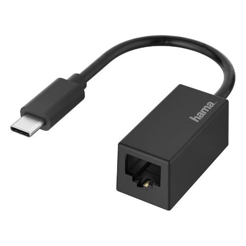 Hama Adattatore di rete Gigabit (1000Base-TX) Usb Type C Black 00200322
