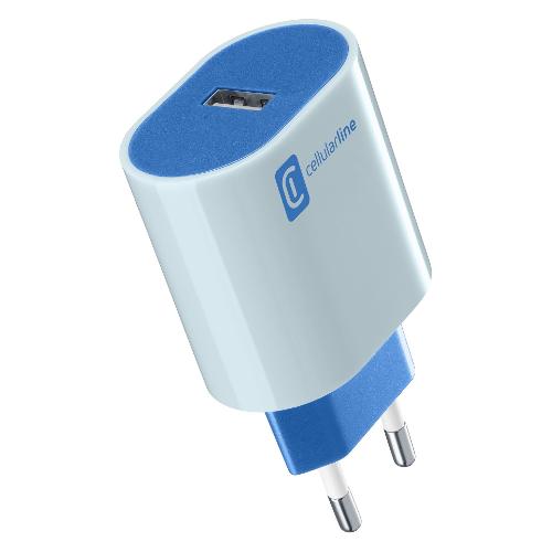 Cellular Line Caricabatterie USB Type-A STYLECOLOR 12W Blu ACHUSBSMART12WB