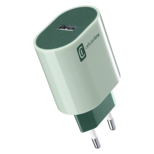 Cellular Line Caricabatterie USB Type-A STYLECOLOR 12W Verde ACHUSBSMART12WG