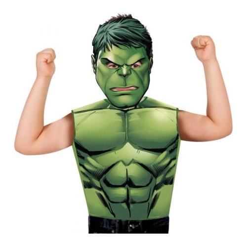 Costume Hulk Muscoloso Uomo Verde Bambino 5-6 Anni Vestito Carnevale  Halloween Travestimento Avengers