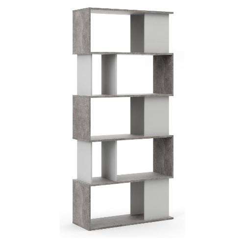 Tvilum MAZE Libreria Ossido cemento e Bianco (80 x 175 h cm) Mobile KIT
