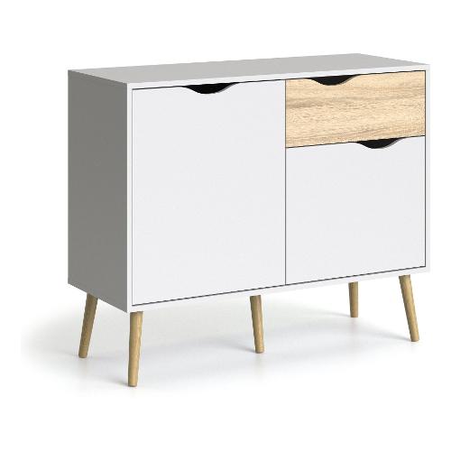 Tvilum OSLO Base Bianco e Rovere (100cm) Mobile KIT