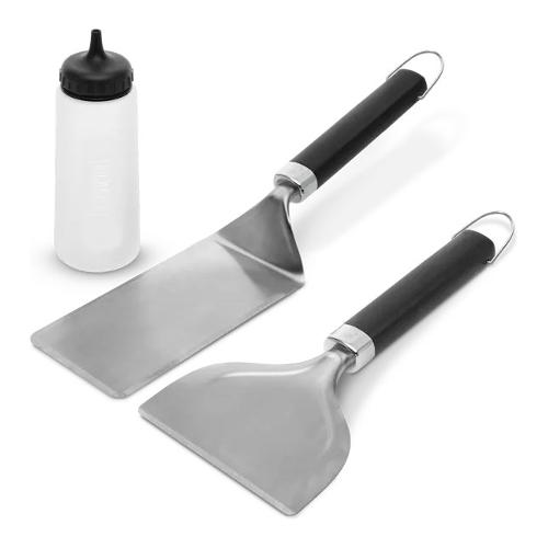 Weber Set attrezzi barbecue Starter kit piastra 3 Pezzi Inox e Nero 6777