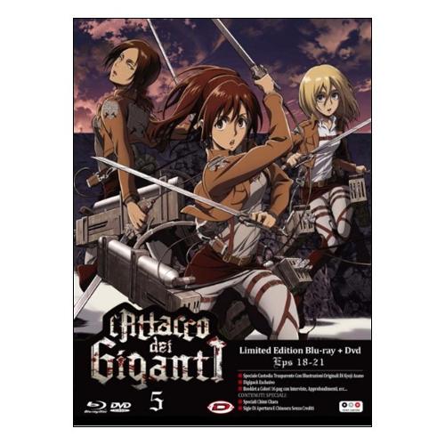 Dynit Blu Ray Attacco Dei Giganti (L') #05 (Eps 18-21) (Limited Edition) (Blu-Ray+Dvd) - Tetsuro Araki DIB50073