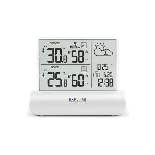 Stazione barometrica GLASS LCD Wsh4501 White e Clear