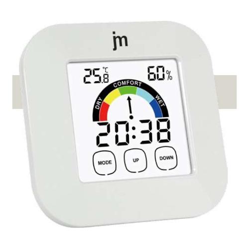 Orologio da tavolo Con Termoigrometro Digitale Touch Screen JUSTAMINUTE  Bianco JD9038B