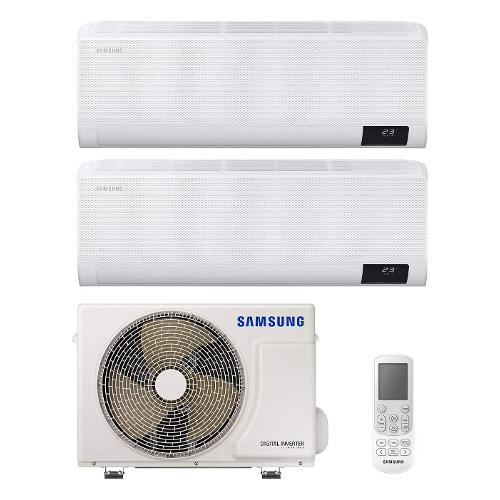 Samsung Condizionatore fisso dual 2,5 + 3,5 Kw WINDFREE Comfort Next Ar White AR09BXFCA, AR12BXFCA AJ050T