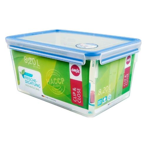 Emsa Contenitore alimenti (8,2L) CLIP & CLOSE Azzurro e Trasparente 508548