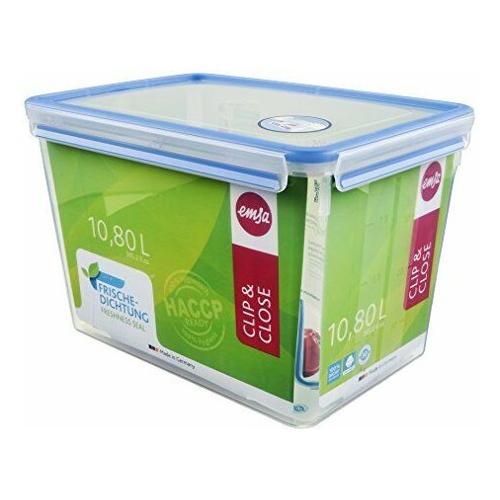 Emsa Contenitore alimenti (10,6L) CLIP & CLOSE Azzurro e Trasparente 508549